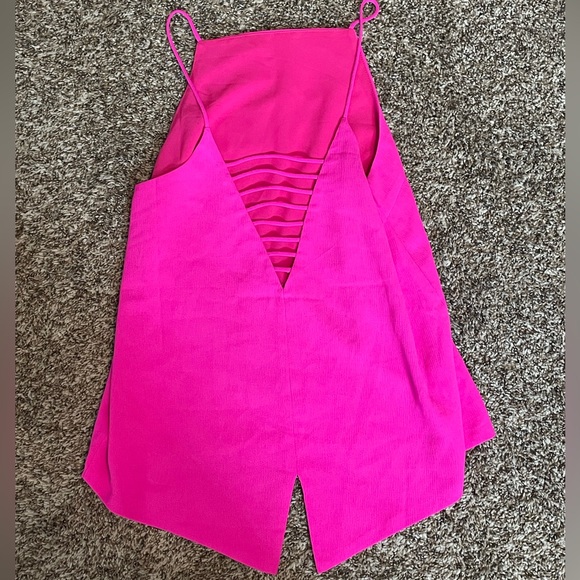 Pink Fuscia Dainty Hooligan Tank - Picture 2 of 5